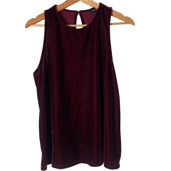 Banana Republic Womens Velvet Top Size S Cutout Whimsigoth Holiday Valentines - Picture 1 of 7